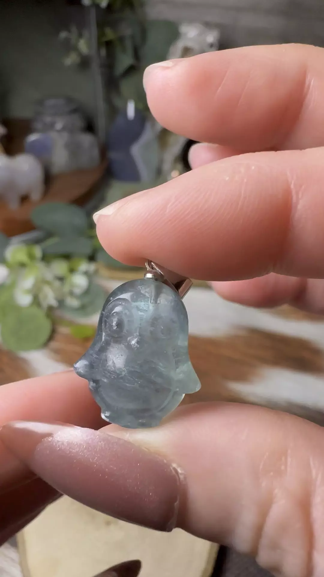 Mini Fluorite Penguin Pendant #6 thumbnail