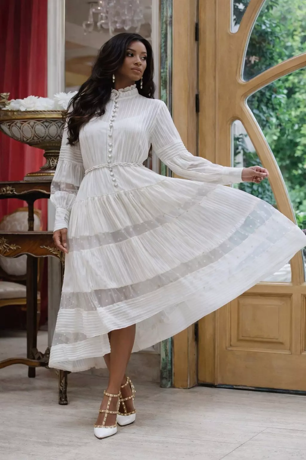 The perfect luxe  white dress thumbnail