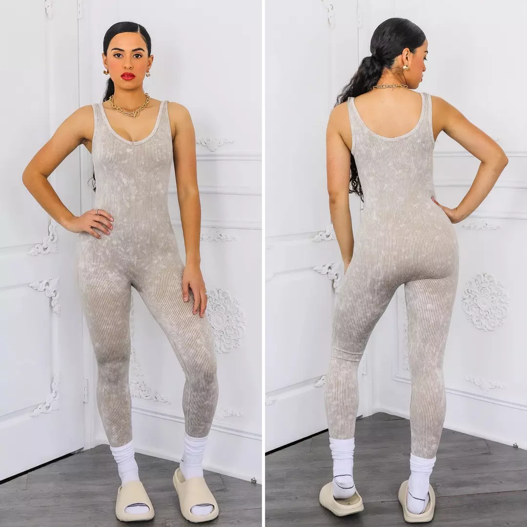Mineral Wash Ribbed Jumpsuit thumbnail