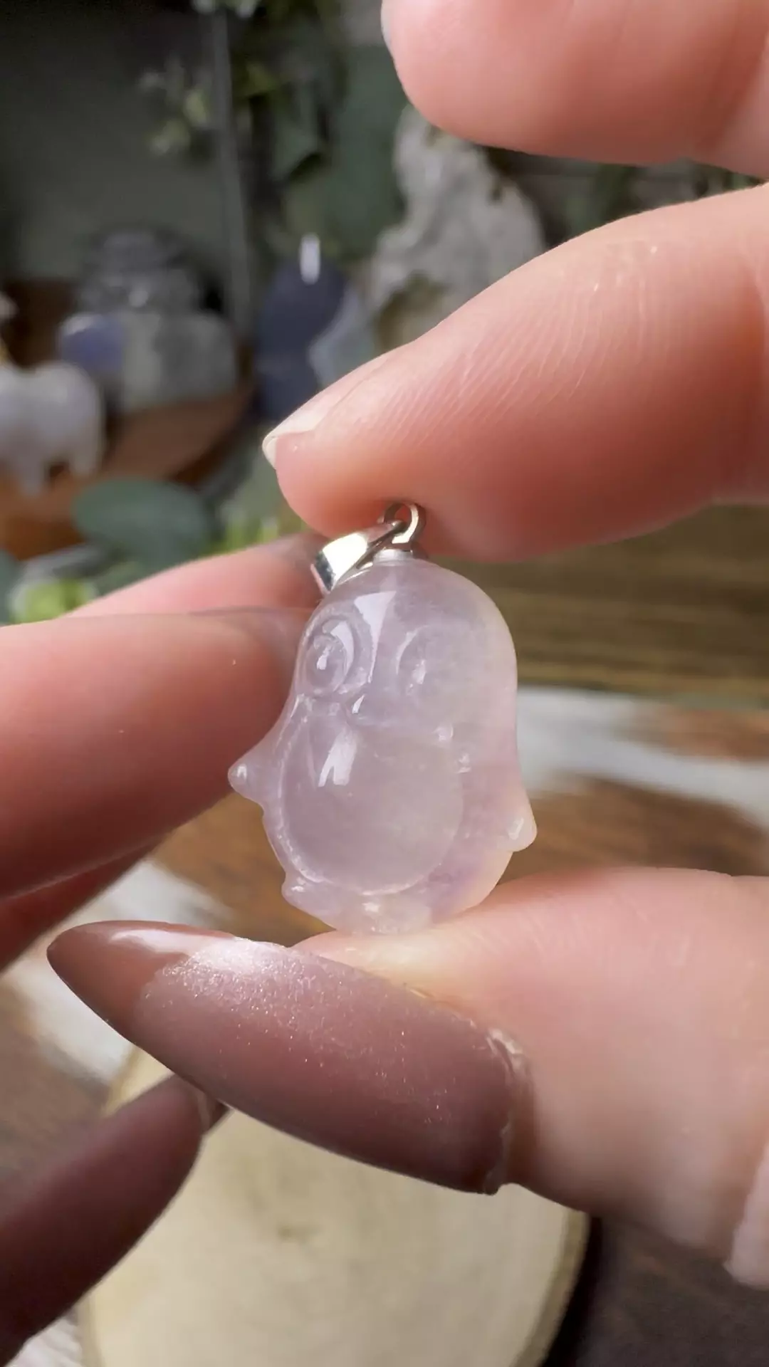 Mini Fluorite Penguin Pendant #4 thumbnail