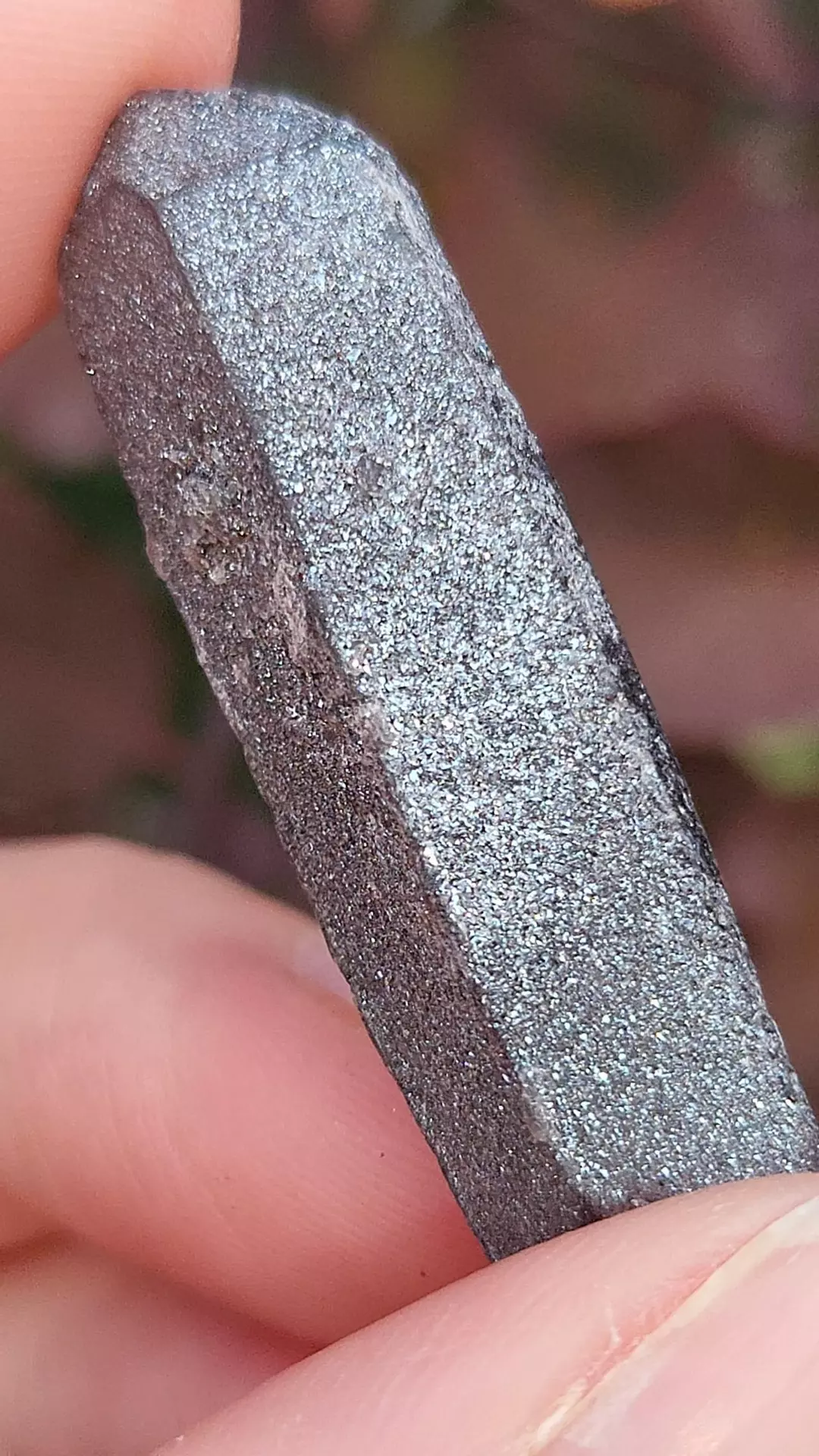 RARE Lithium quartz with full specular hematite coating thumbnail