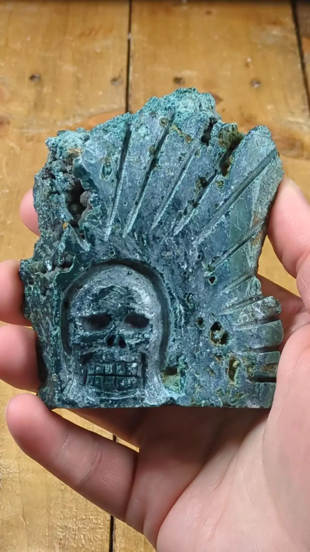 #7539 Grape Agate Skull Carving ~223 Grams Was $28 thumbnail