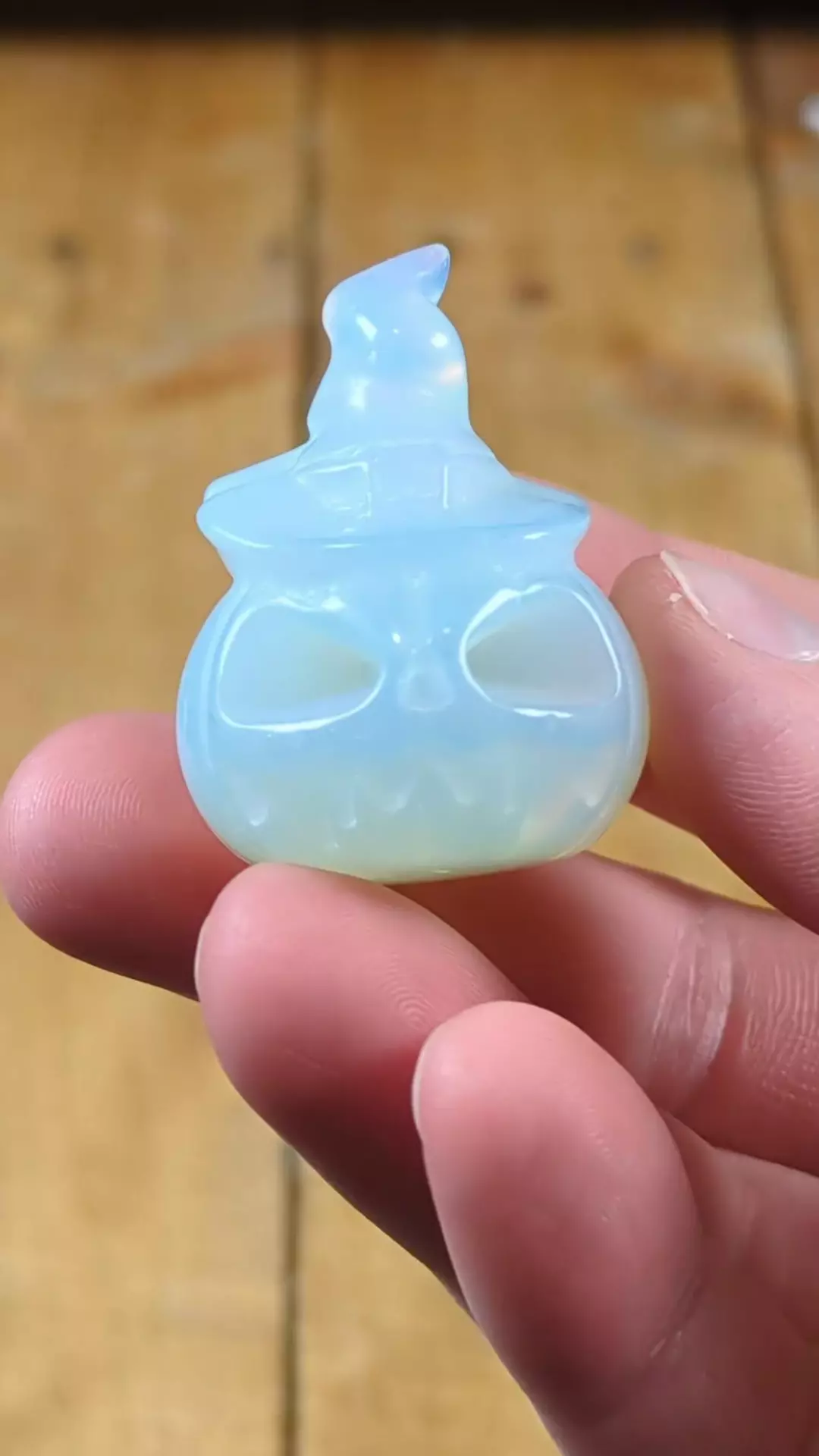 #7571 Opalite Glass Jack-o'-Lantern Was $6.50 thumbnail