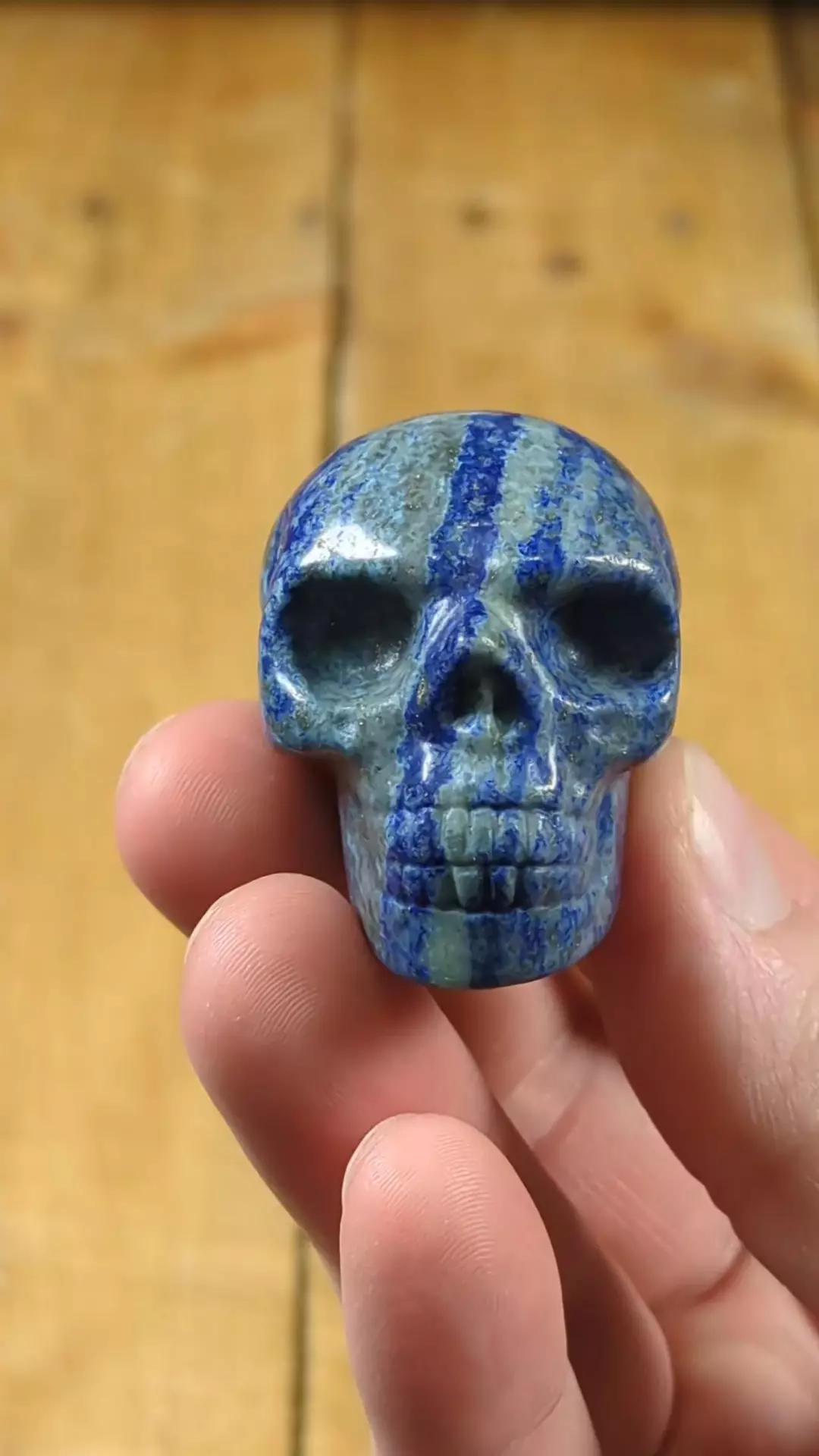 #5339 Lapis Lazuli (UV) Skull ~91 Grams Was $20 thumbnail