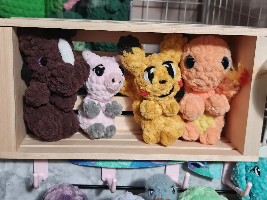 Handmade Crochet Farm and Monster Worry Buddies Plushies thumbnail