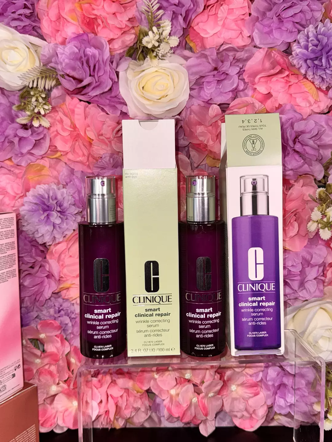 Expensive skincare! 100ml Clinique smart clinical Wrinkle Serum Retail $200!! Each :) 2 avail thumbnail