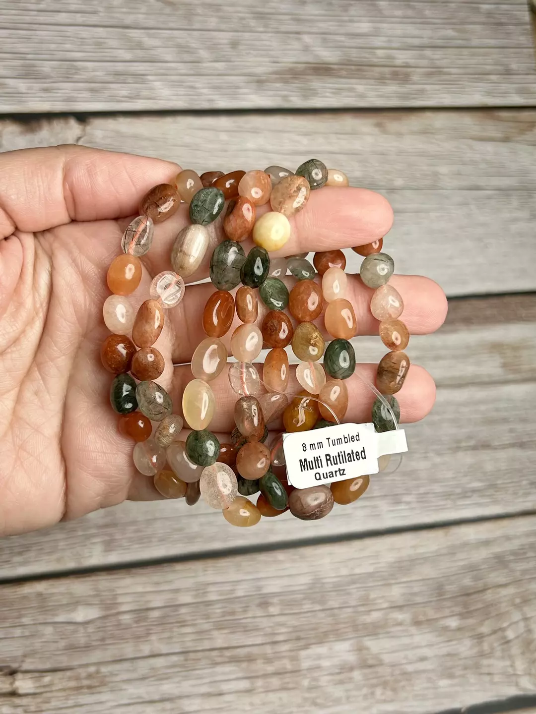 Multi rutilated quartz bracelet thumbnail