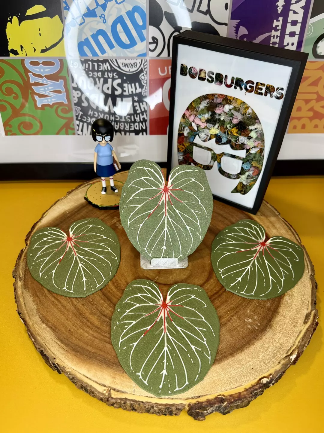 Anthurium Hoffmanii Blood Moon Coasters - Set of Four thumbnail