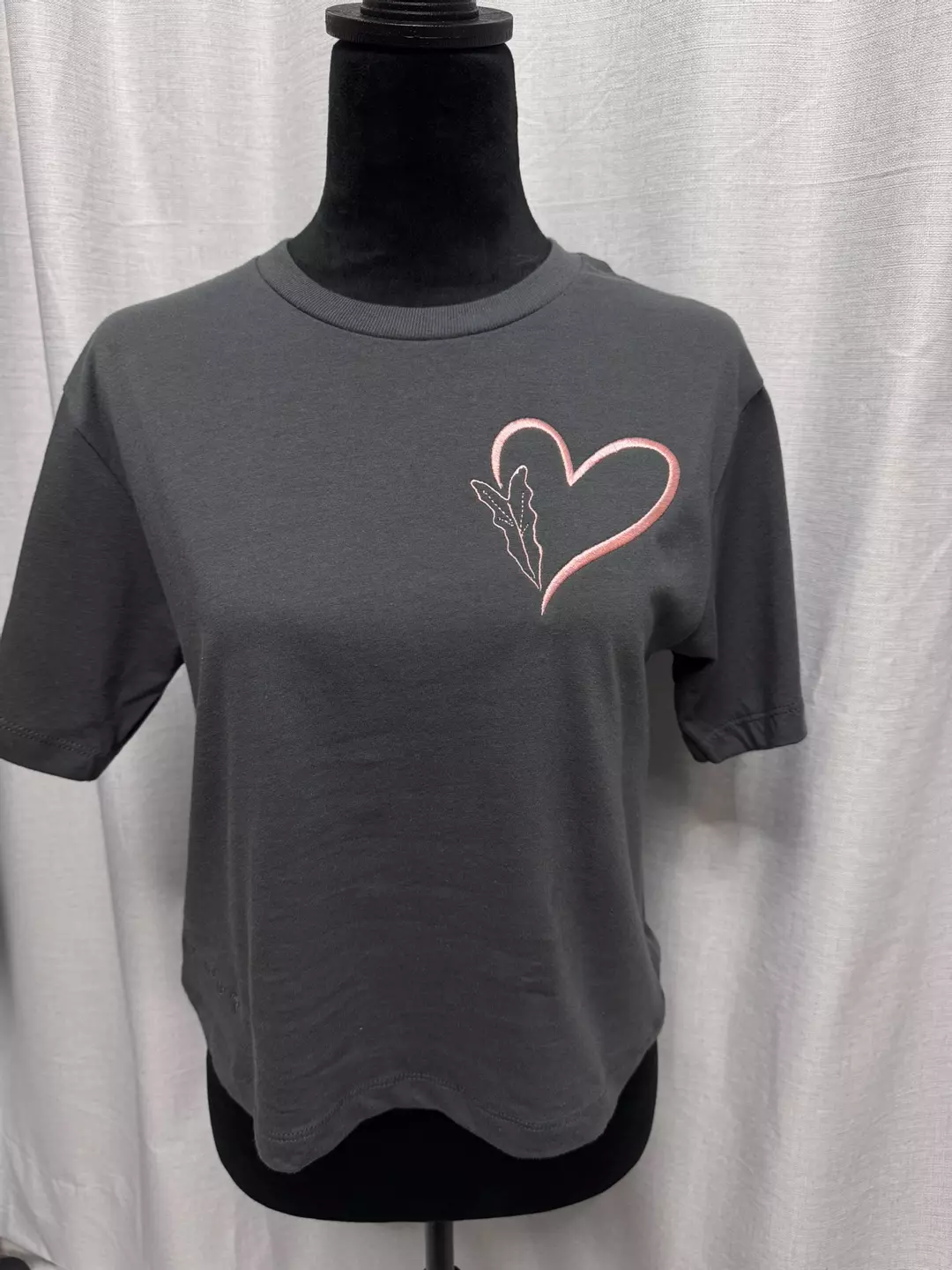 Alocasia Nobilis Heart Charm -Grey-  Boxy T - Dm size (S,M,L) thumbnail