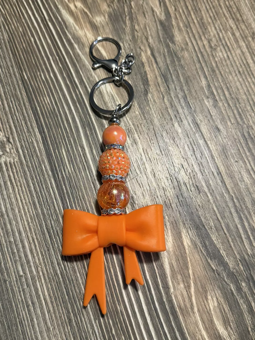  Orange bow keychain thumbnail