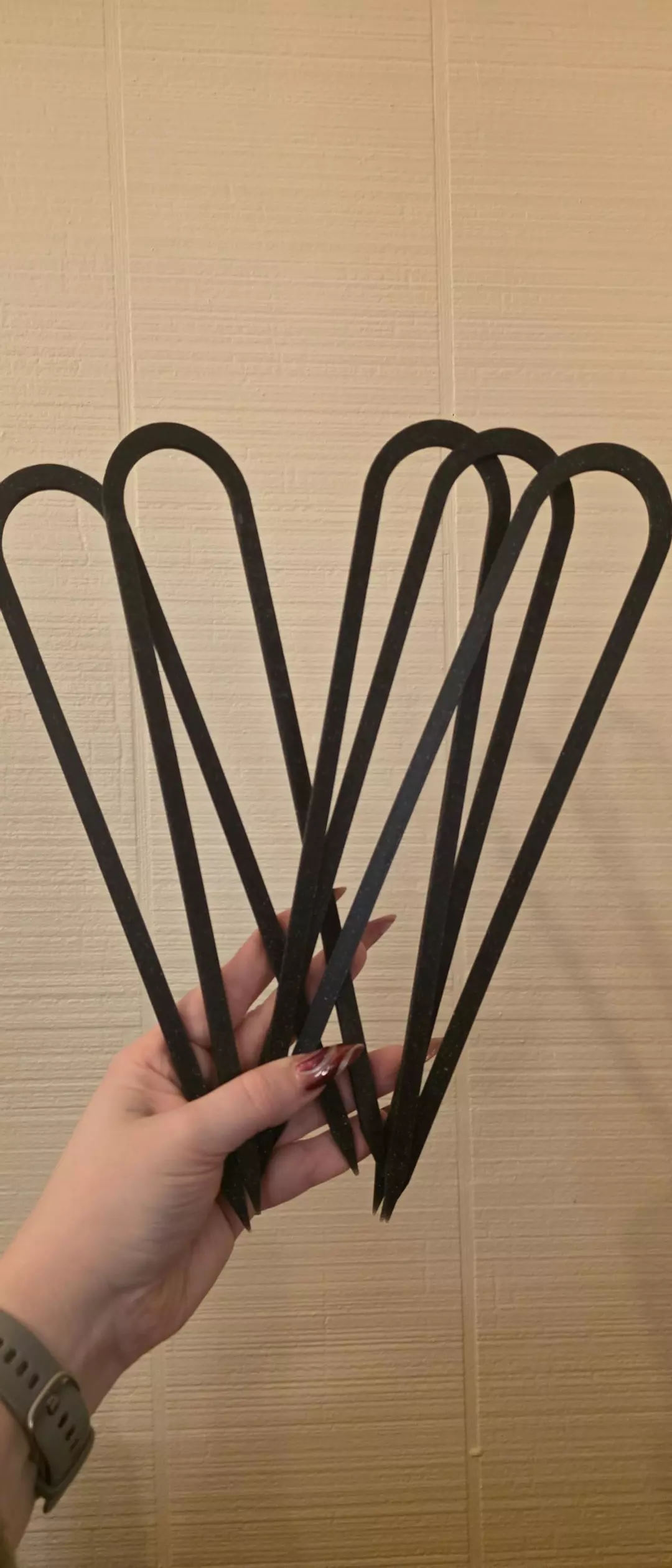 12in Tall 5 Pack for 3-5in Pot Glitter Black thumbnail