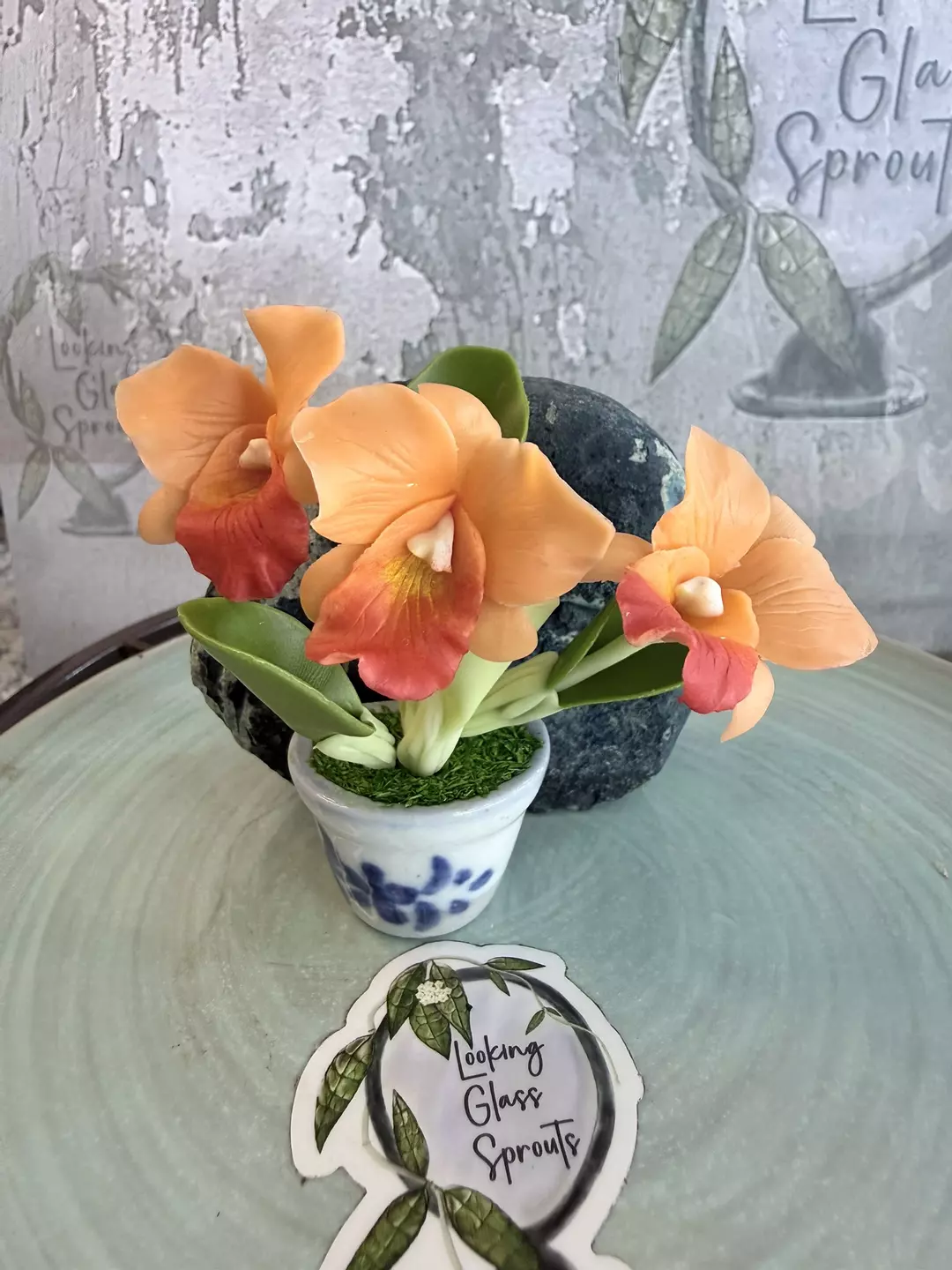 For the Orchid lover - Orange Cattleya magnet thumbnail