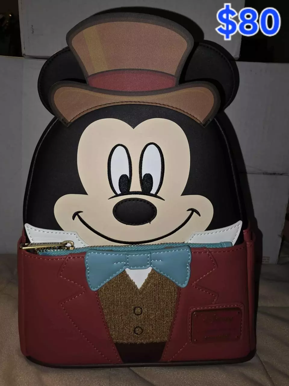 NWT Loungefly LE Mickey Mouse Christmas Carol Bob Cratchit Cosplay Mini Backpack thumbnail