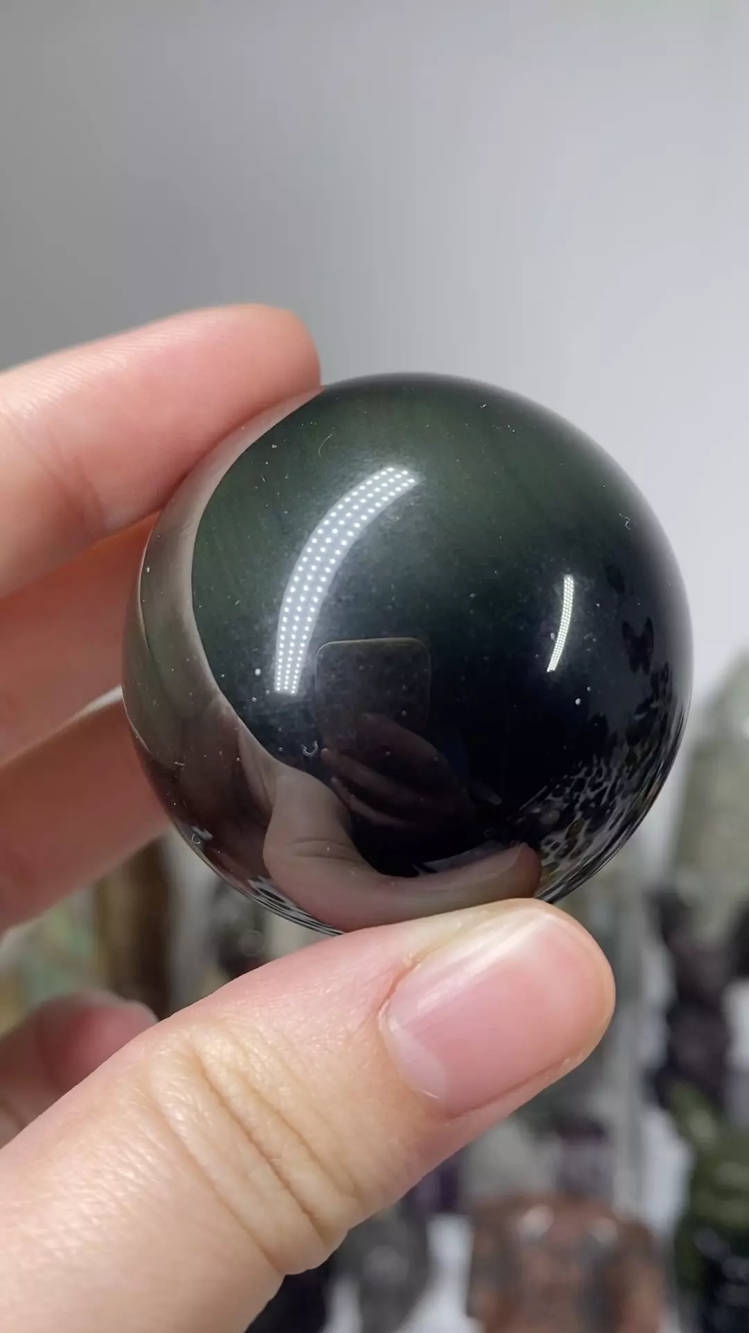 Rainbow obsidian sphere 44mm thumbnail