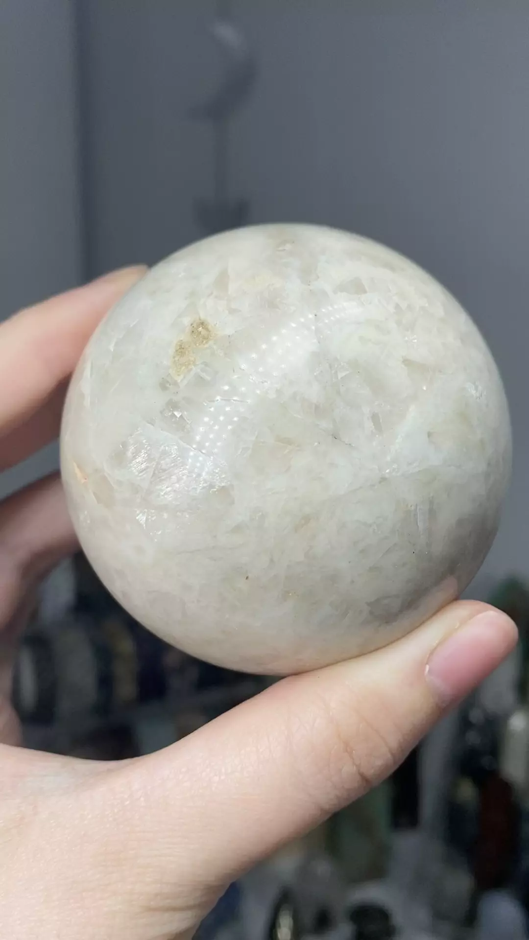 White mica sphere 70mm thumbnail