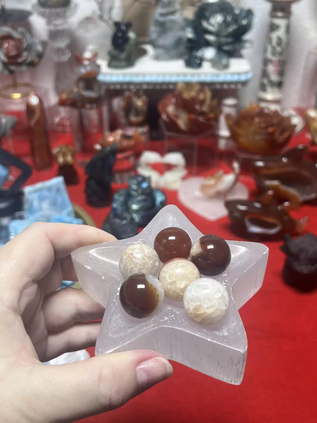 Selenite star bowl As Is  (sphere is not included) thumbnail