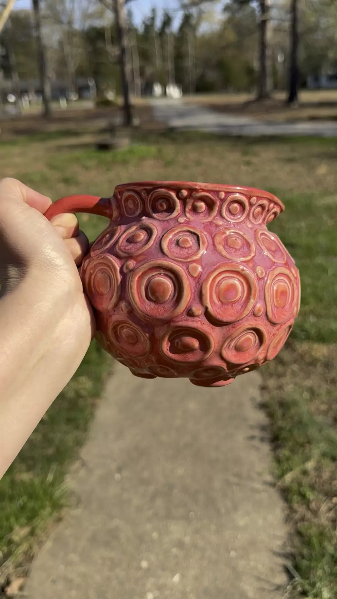 Rescued Pottery- Pink Pitcher Pot Cover thumbnail