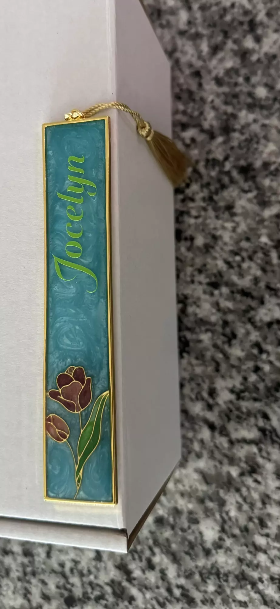 Personalized Resin Flower Bookmark thumbnail