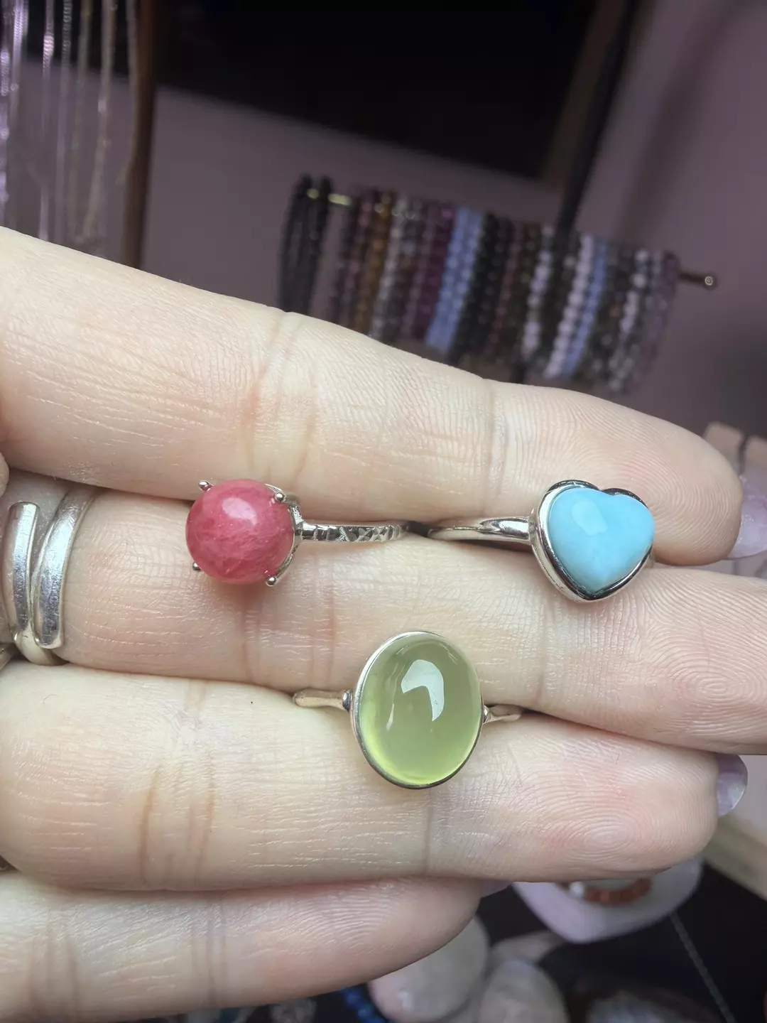 3 pack s925 adjustable rings thumbnail