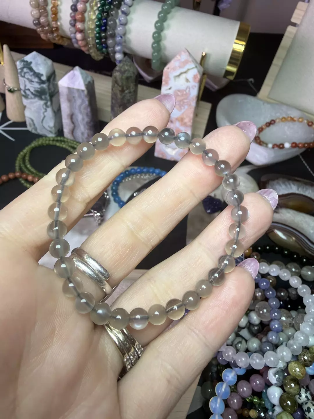 6mm gray moonstone thumbnail