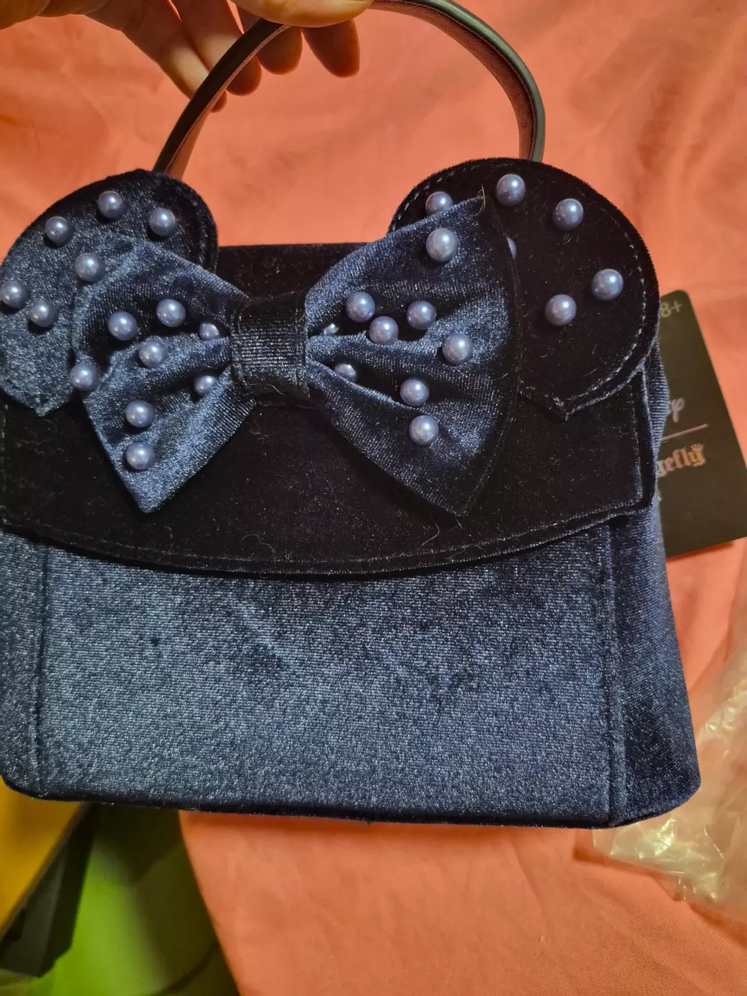 Blue velvet crossbody loungefly thumbnail