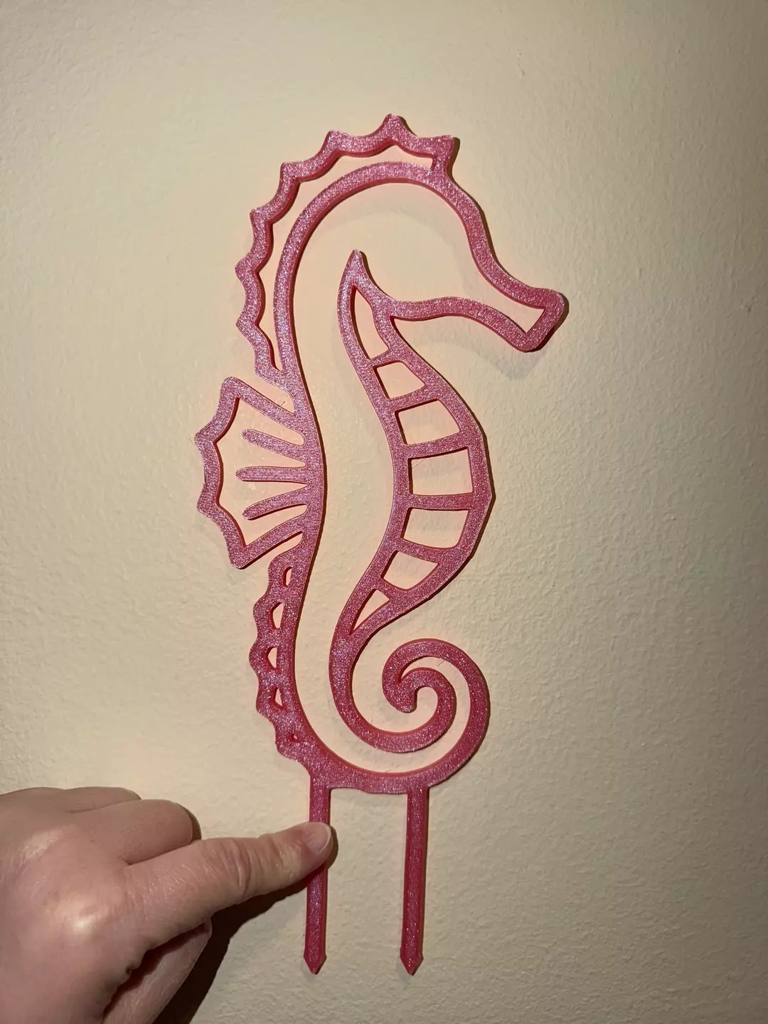 Item #175: seahorse trellis (pinky coral) thumbnail