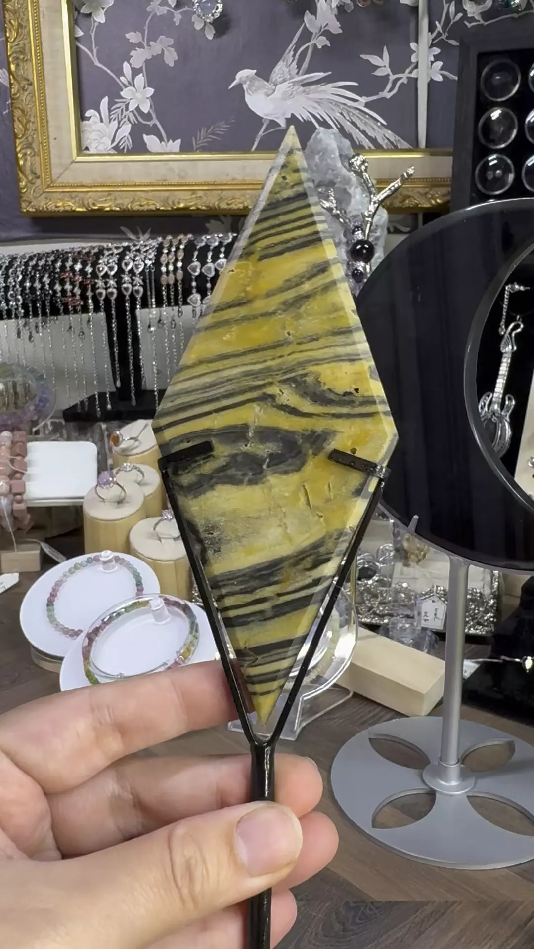 Tiger Stromatolite Diamond on Stand #2 thumbnail