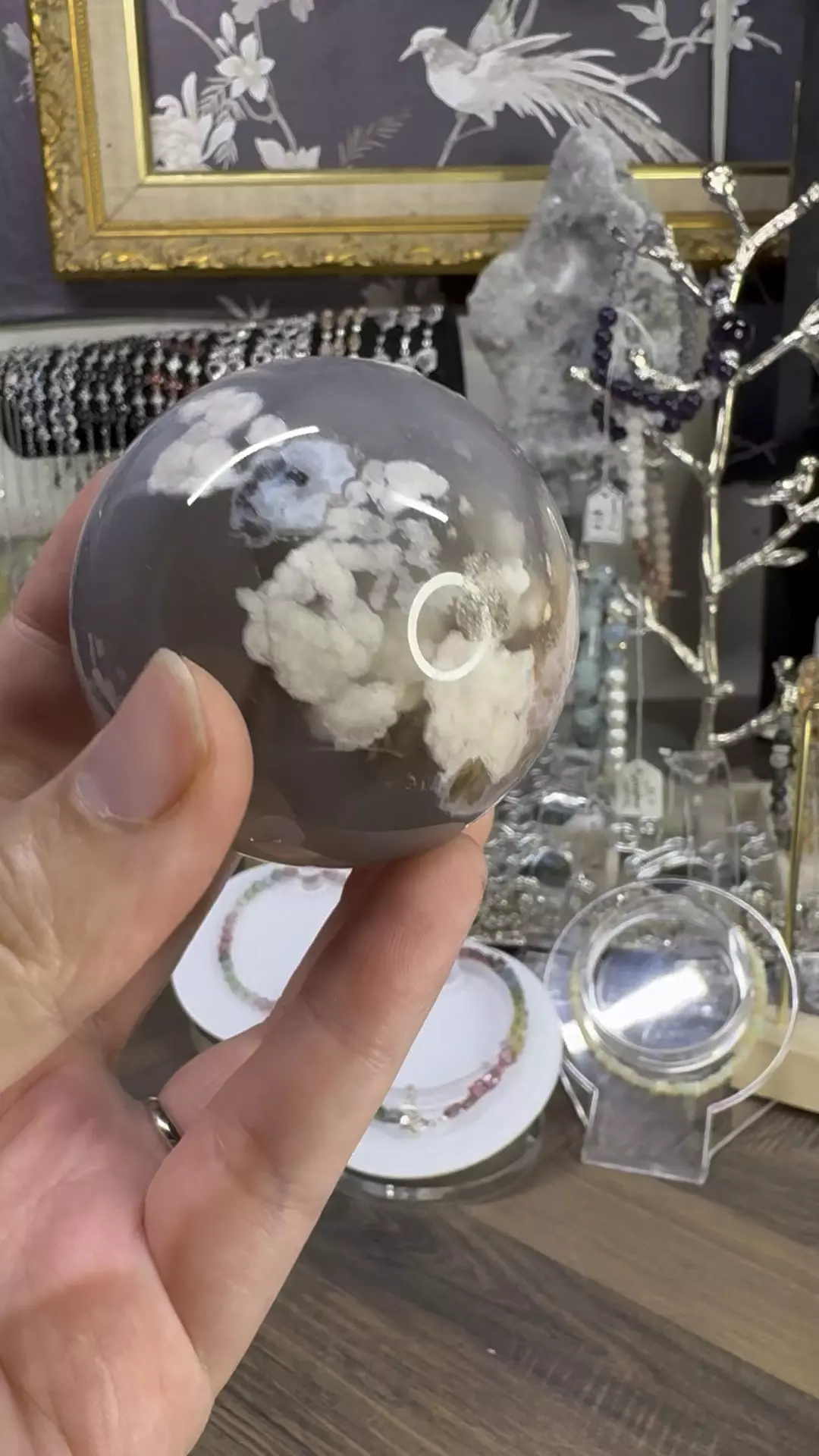 Flower Agate Sphere #3 thumbnail