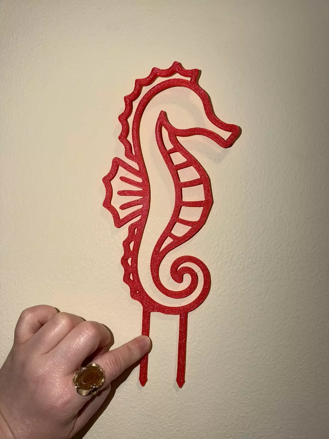 Item #151: Seahorse trellis (Ruby sparkle) thumbnail