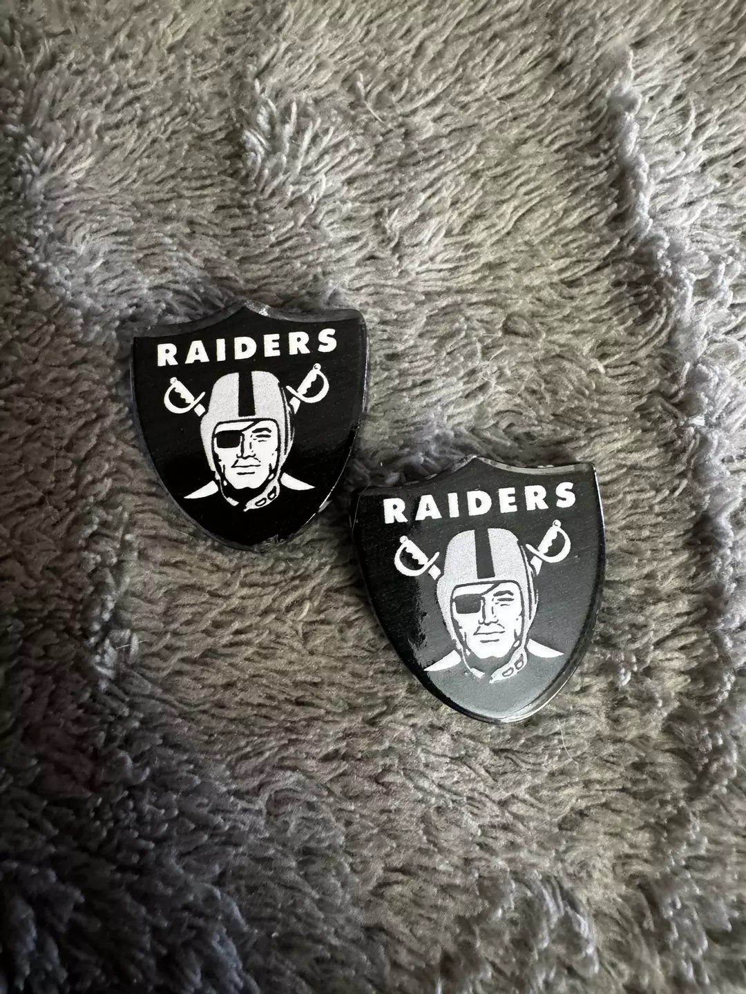 UNFINISHED Raiders earrings  thumbnail