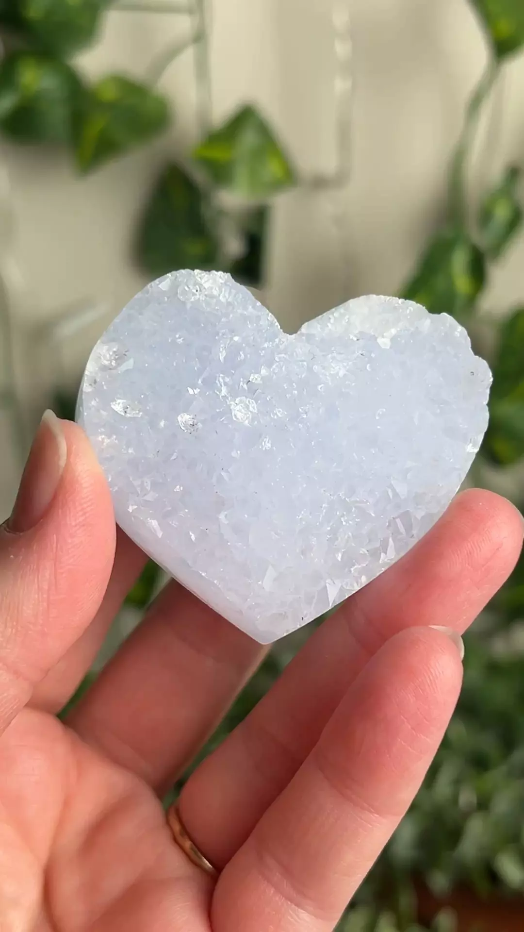 Druzy Blue Lace Agate Heart C19 thumbnail