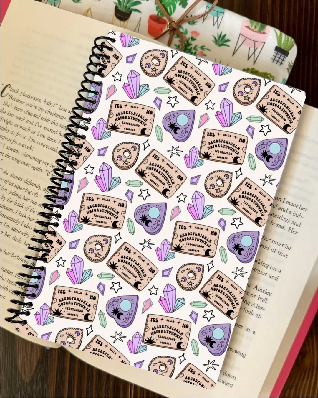 spiral notebook - Ouija and crystals thumbnail