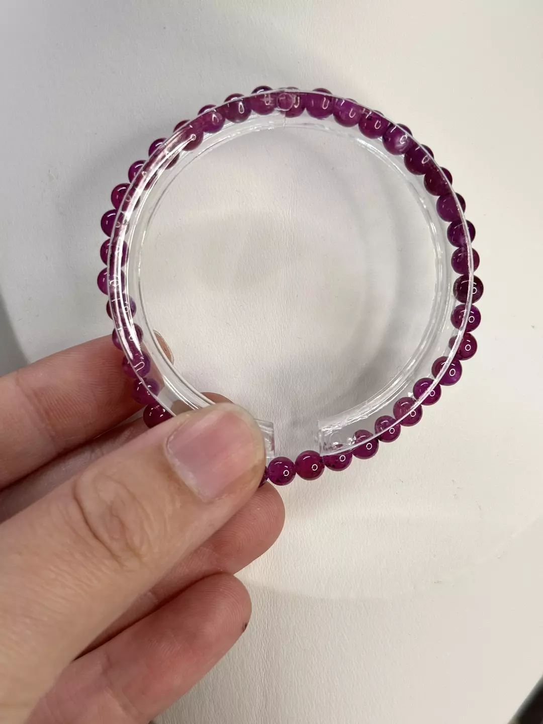 $35| Flashy Ruby Bracelet 5mm | 6.75” thumbnail