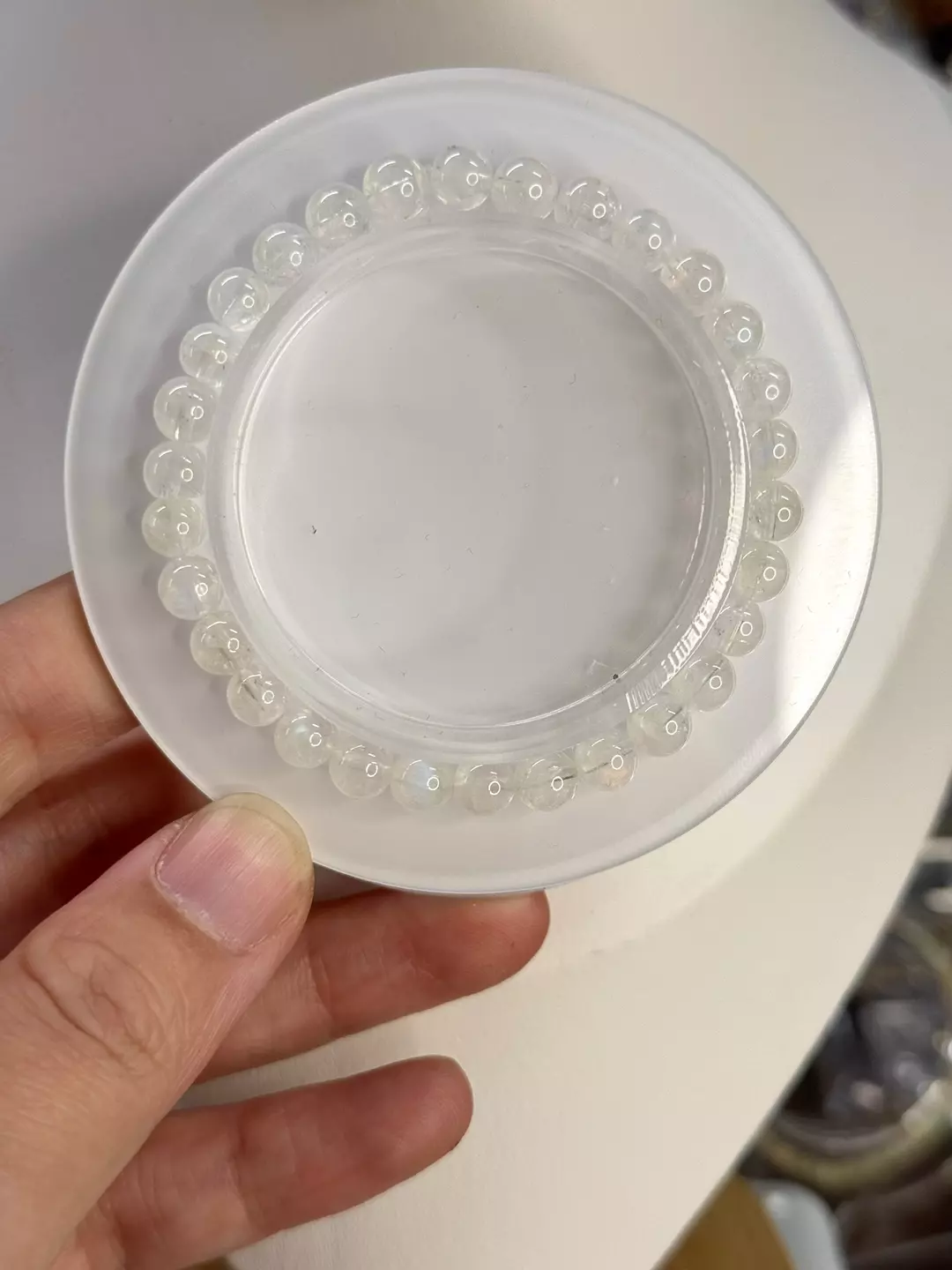 $52| Rainbow Moonstone Bracelet 6.5mm | 6.25” thumbnail