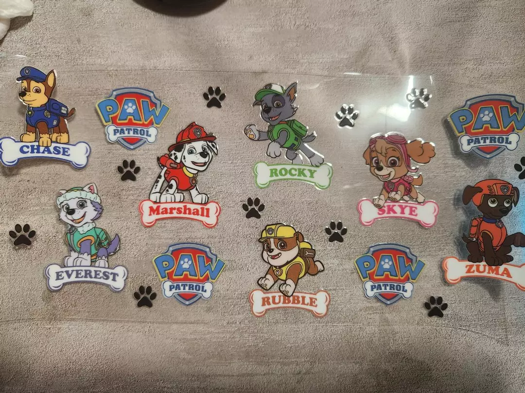 Paw Patrol UV DTF Sticker Wrap thumbnail