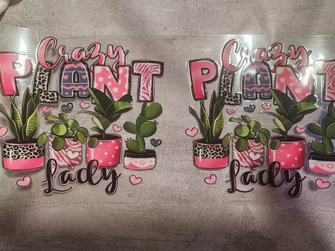 Crazy plant lady UV DTF Sticker Wrap thumbnail