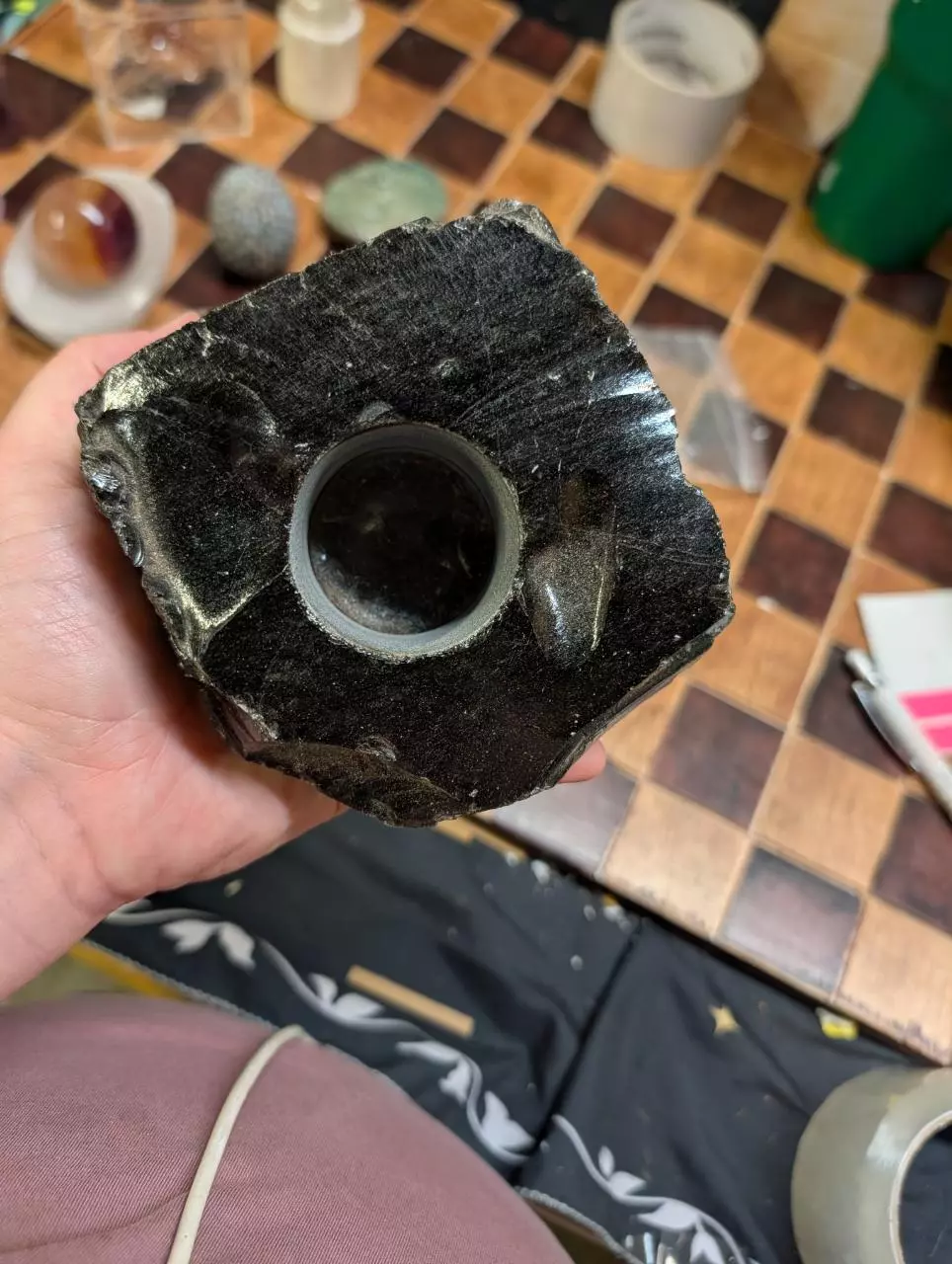 Obsidian Candle Holder  thumbnail