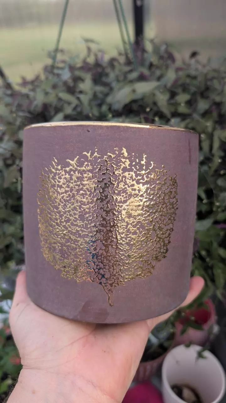 6 inch ceramic decorative flower pot with drain hole thumbnail