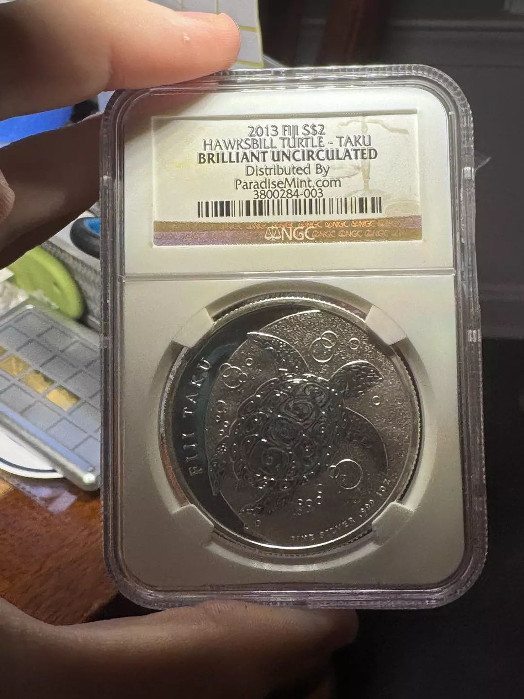 1 oz silver 003 Hawksbill Turtle Gem BU thumbnail