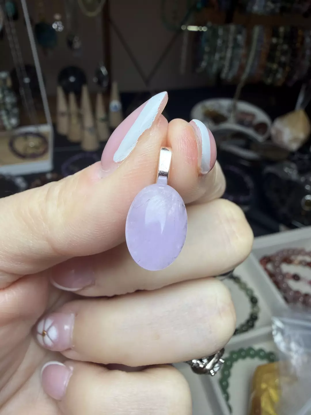 lavender quartz pendant  thumbnail