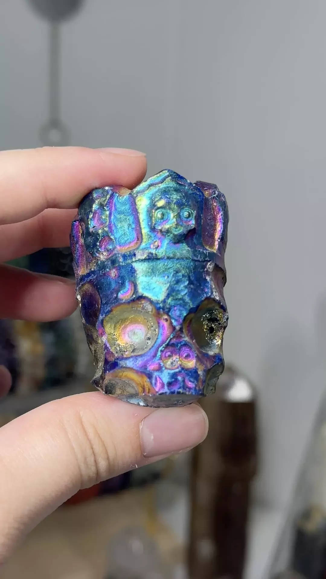 Aura sphalerite skull w crown thumbnail