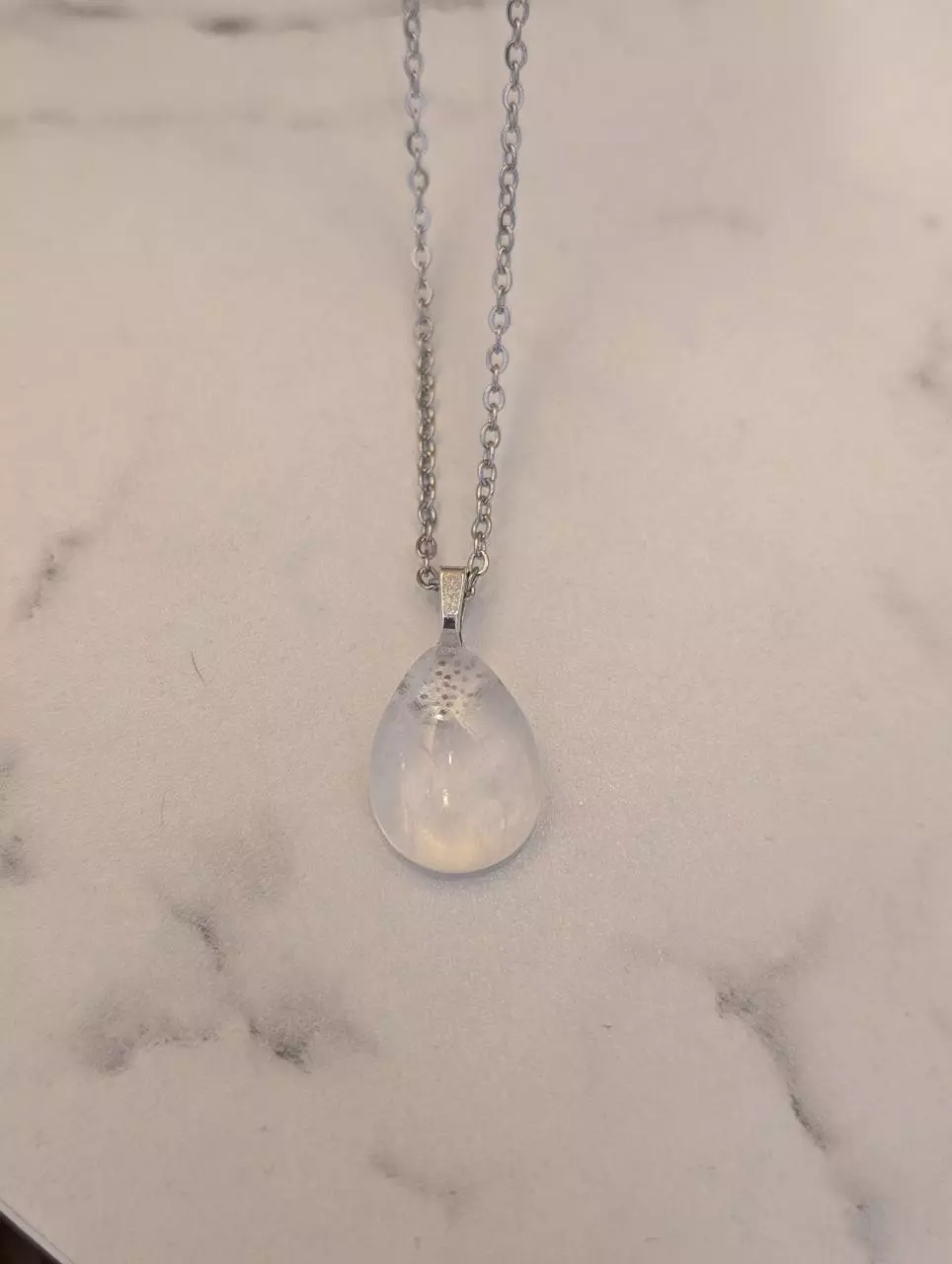 Lil Clear Quartz on 20" stainless steel thumbnail