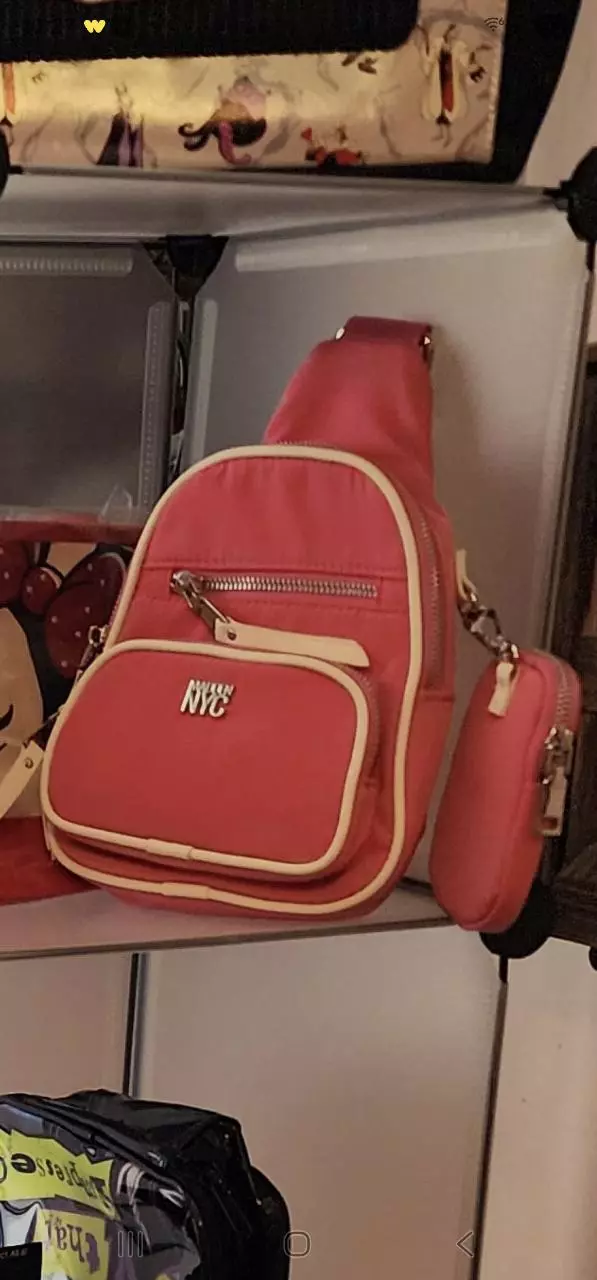 Pink Steve madden crossbody with coin purse thumbnail