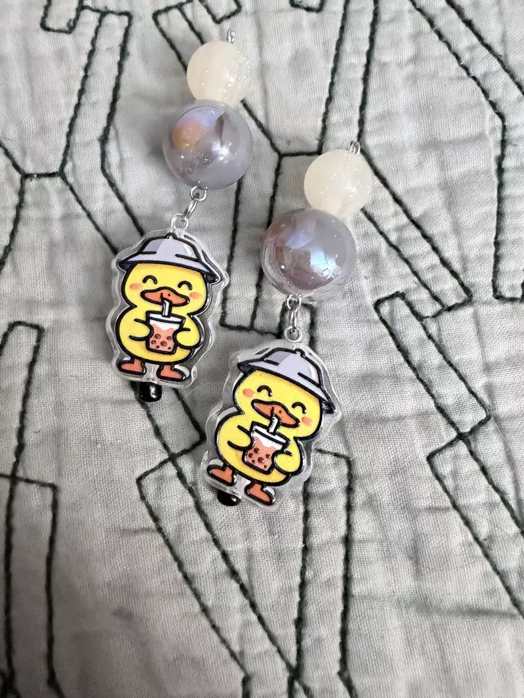 Boba duck earrings  thumbnail