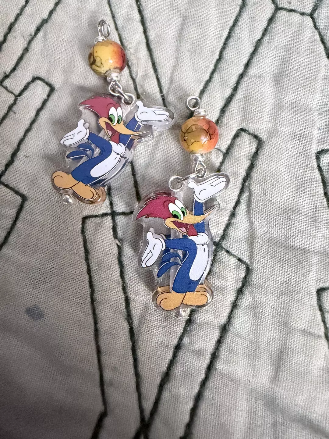Woody woodpecker earrings thumbnail