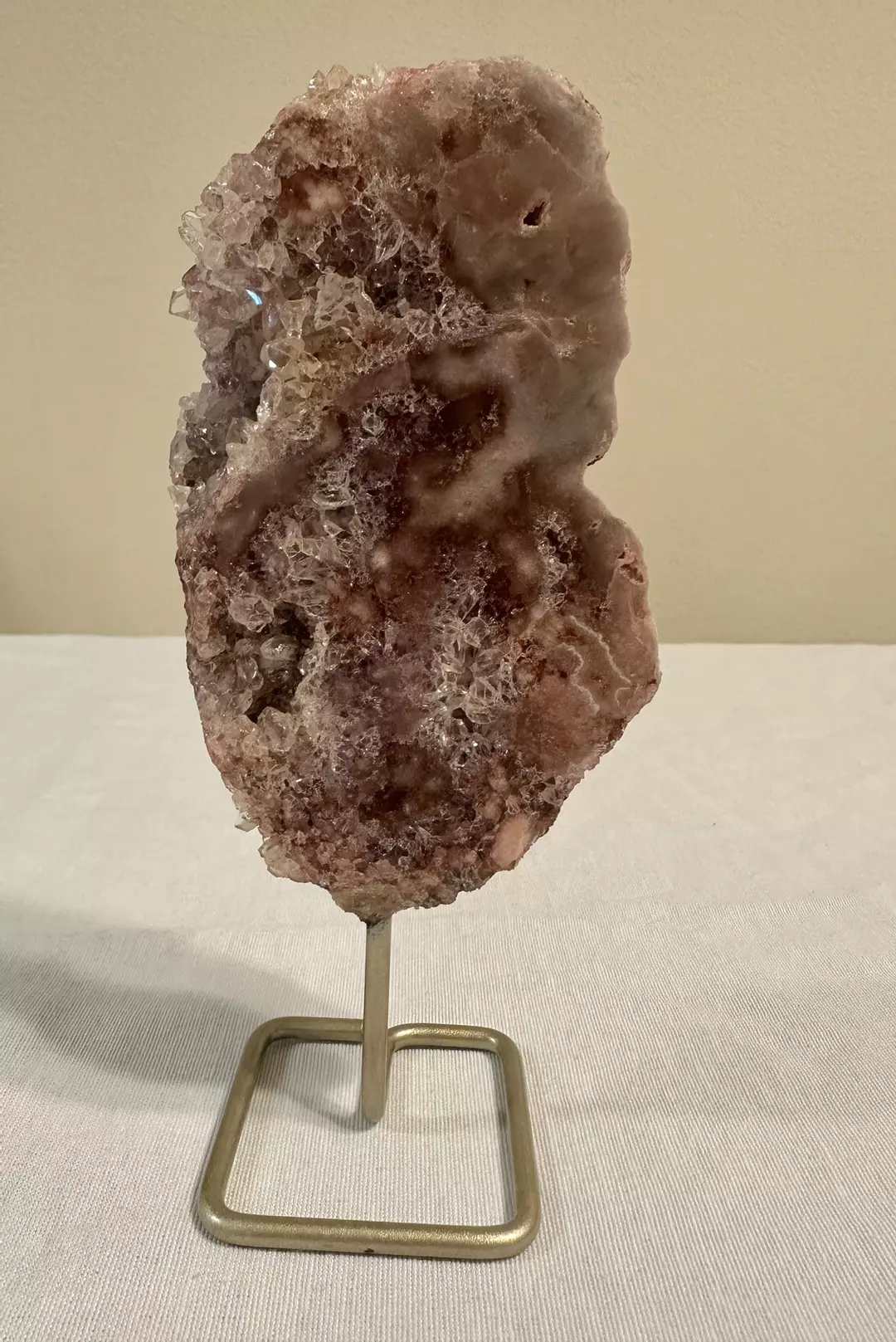 Amethyst on stand Red and pink druzy  thumbnail
