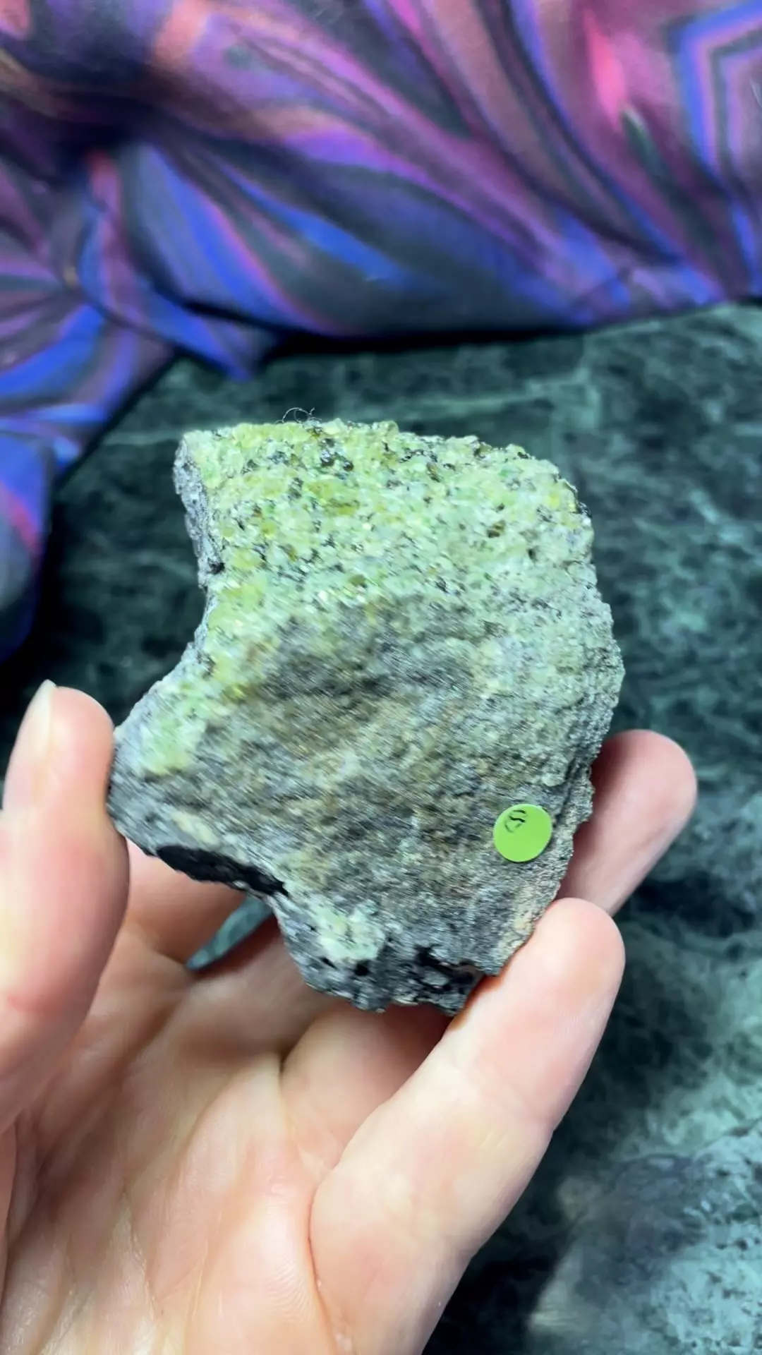#2 Olivine (peridot) on basalt thumbnail