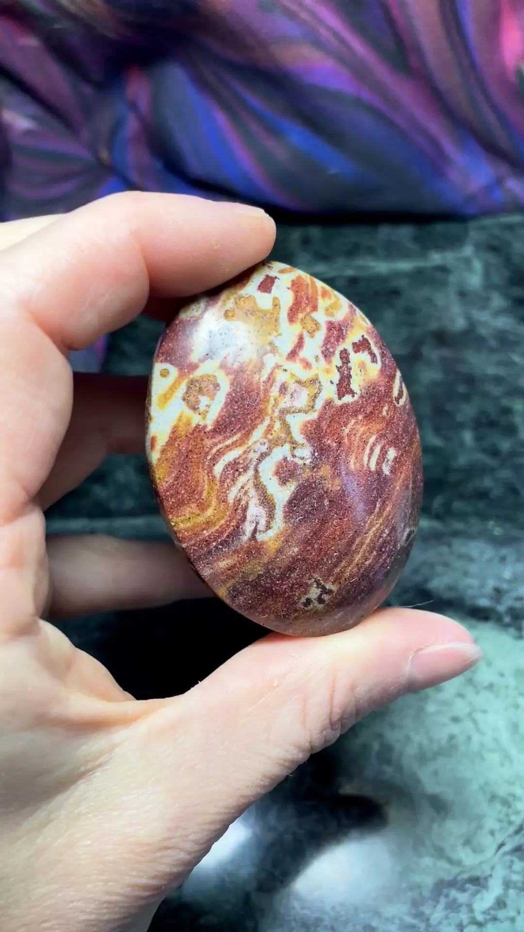 Red Picasso Jasper Palm thumbnail